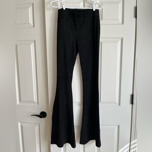 Blank NYC Black Faux Suede Flare Pants